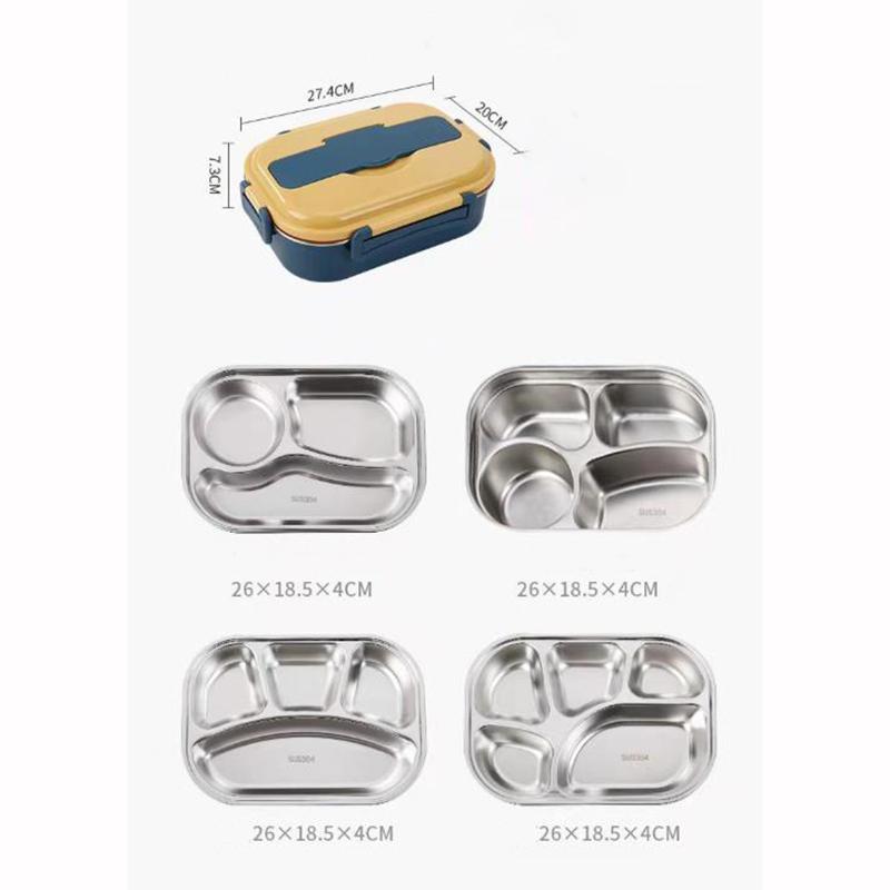 Food Storage Container Dinnerware Stainless Steel Lunch Bento Box Food Storage Student