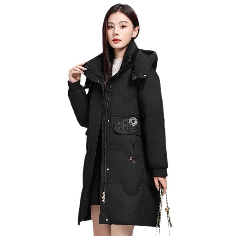 Down Cotton-padded Clothes Women's Loose Cotton-padded Jackets Medium and Long Fashion Cotton-padded Clothes Thickened Warm Winter Jackets