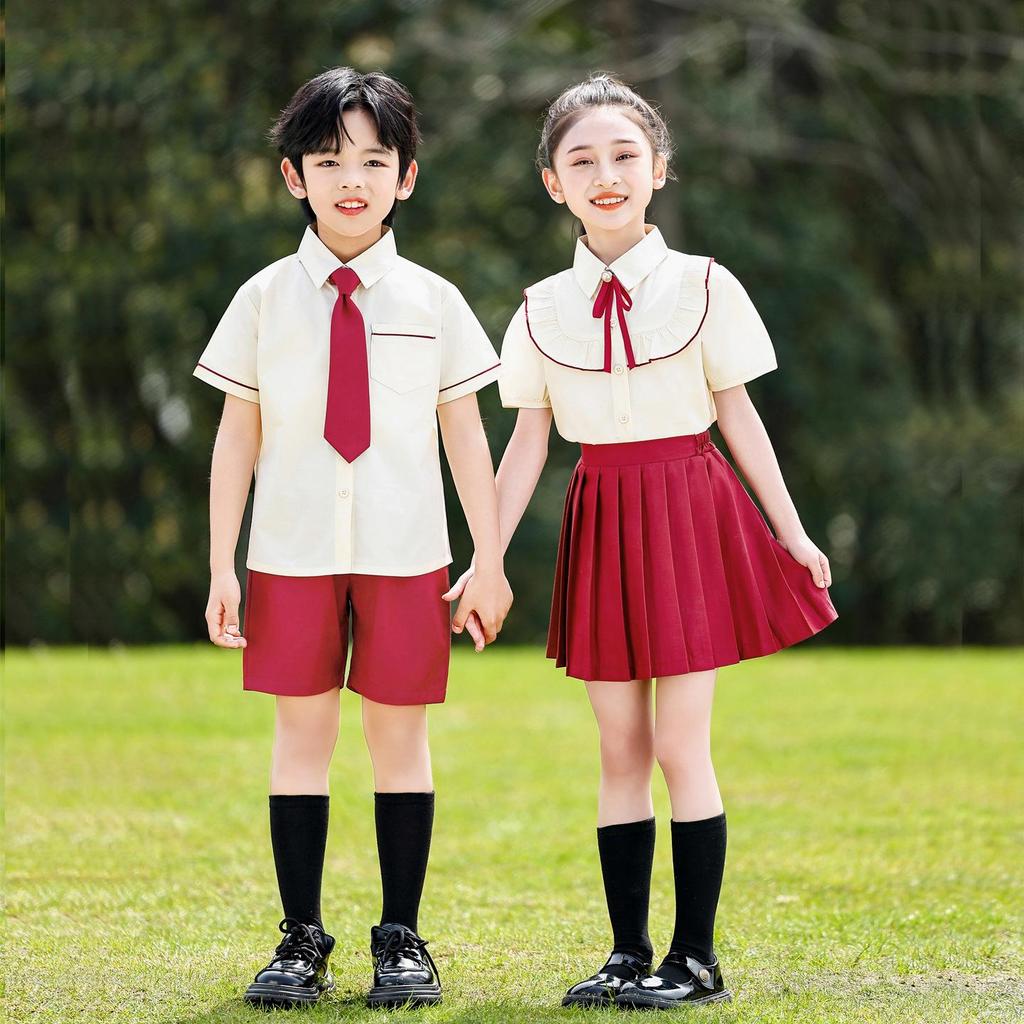 Vierteiliges Schuluniform-Set für Frühling & Herbst für die 1.-2. Klasse: Sportbekleidung im Schulstil für Grundschule & Kindergarten