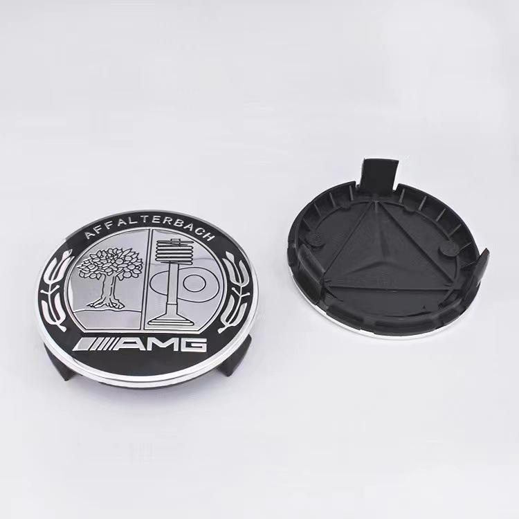 Mercedes-Benz Gold Brabus Wheel Center Caps for C, E, S, GLA-Class Models
