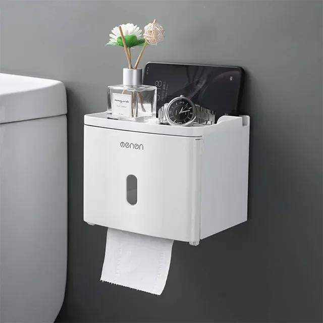 Waterproof Toilet Paper Holder Storage Box Wall Mounted Toilet Roll Dispenser Portable Toilet Paper Holder Bathroom Accessories