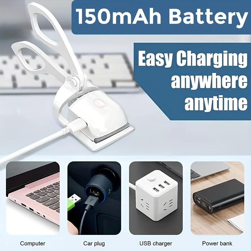 Electric Eyelash Curler USB Rechargeable Heated Lash Perm Curling Tool Eye Makeup Accessories