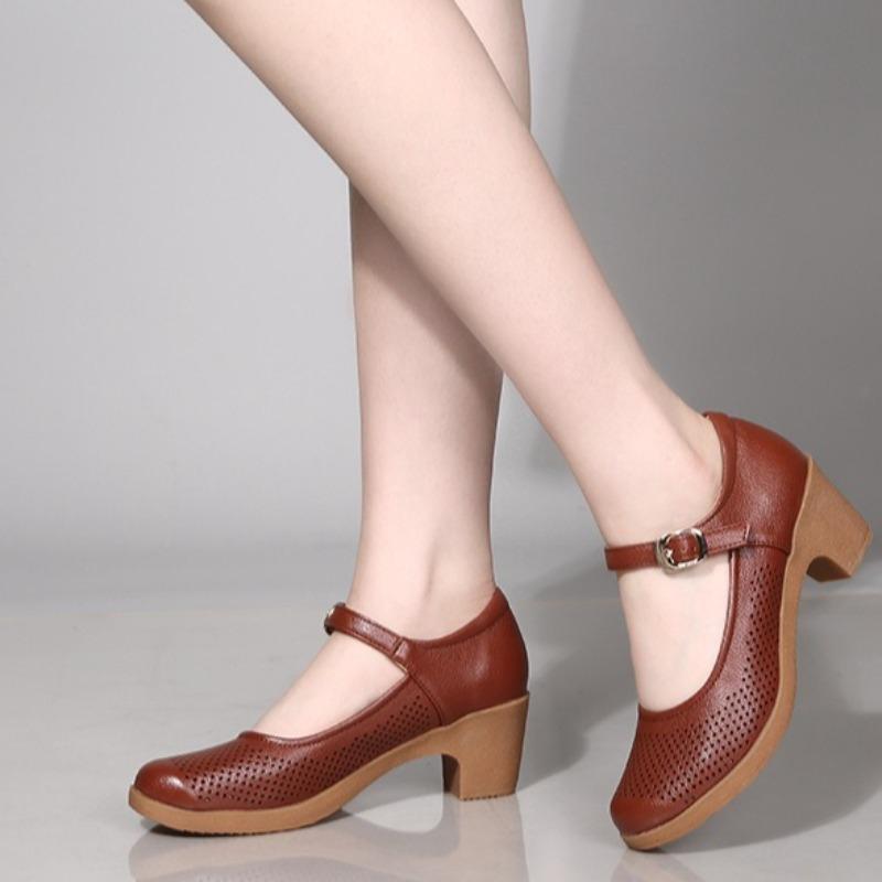 Fashion Women's Summer Sports Dance Sandals Heels Work Womens Shoes Lightweight Size 42 High Heels Soft Sole Single Sandalias De Mujer