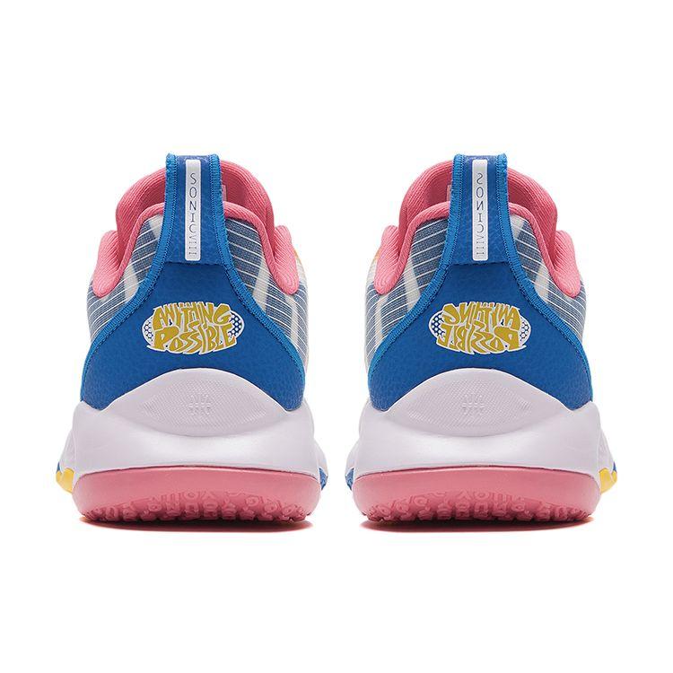 Li Ning Youth  Childrens Letter Shock Absorption Rebound Support Low Top Basketball Shoes Kids basketball shoes YKBS046-53