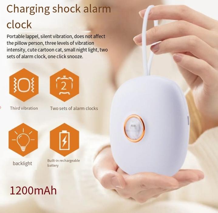 Digital Travel Alarm Clock for Heavy Sleepers, Bed Shaker, Vibrating Alarm Clock, Under Pillow, Battery Operated