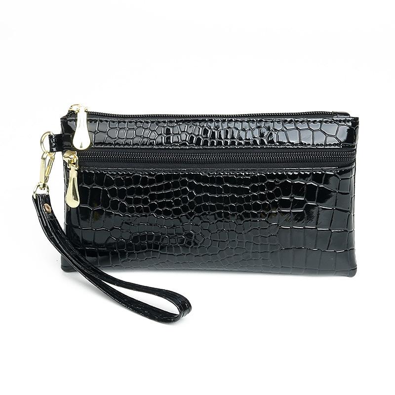 Women Solid Wallet Coin Purse New Fashion Small Wrist Bag High-quality Coin Wallet Zipper Closure Handbag