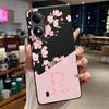 Black Case For ZTE Blade A33S Fundas Beautiful Flower Printing Initial Letters Phone Casing Soft Silicone Protective Back Cover