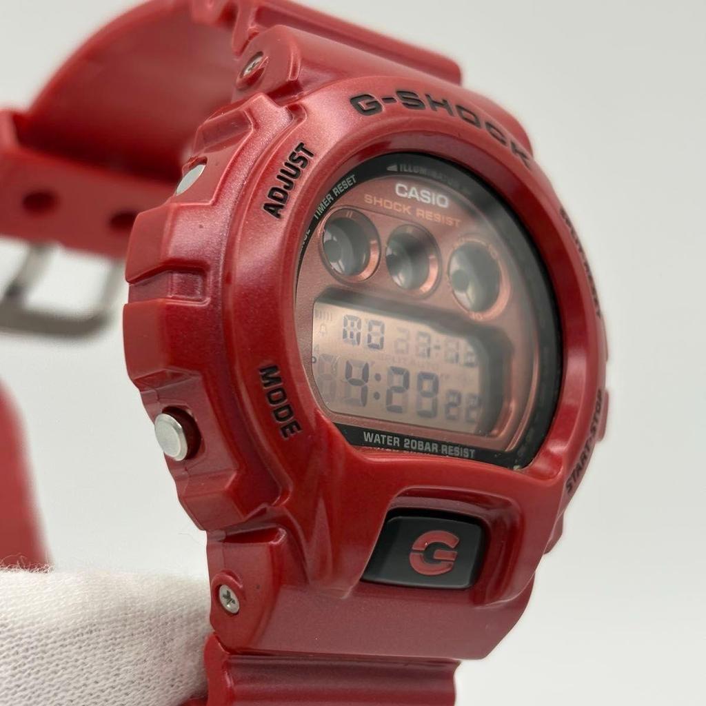 Used Good Condition G-SHOCK DW-6900MF-4 Red Rare Casio Crazy Metallic