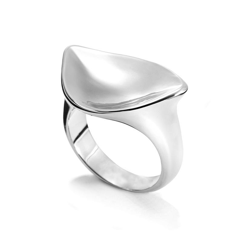 

Кольцо Dongdaemun для женщин, простое, вогнутое и выпуклое, с гладкой поверхностью, покрытое 18-каратным золотом, ювелирное кольцо в Циндао, мода No. 8