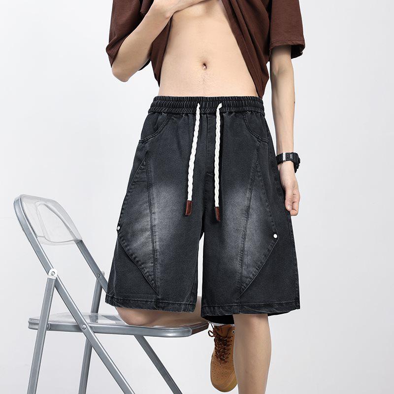 Plus Size Retro Men's Denim Shorts - Summer 2026 Edition