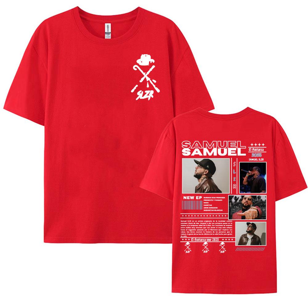 Rapper Samuel Slzr Tour 2025 Graphic T Shirts Men Women Harajuku Hip Hop Pop Music Tshirts Casual 100 Cotton Oversized T Shirt