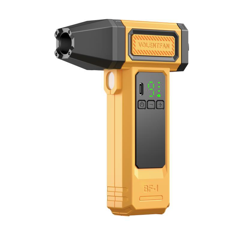 

300000RPM Turbo Fan Powerful Air Blower Portable Wireless Dust Cleaner 8000mAh TypeC Charging Brushless Jet Blower LED lighting жёлтый