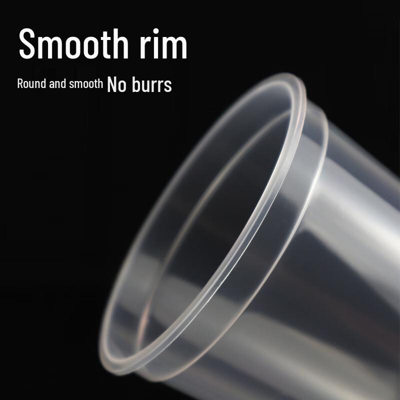 Disposable Frosted Takeaway Cups with Attached Lids