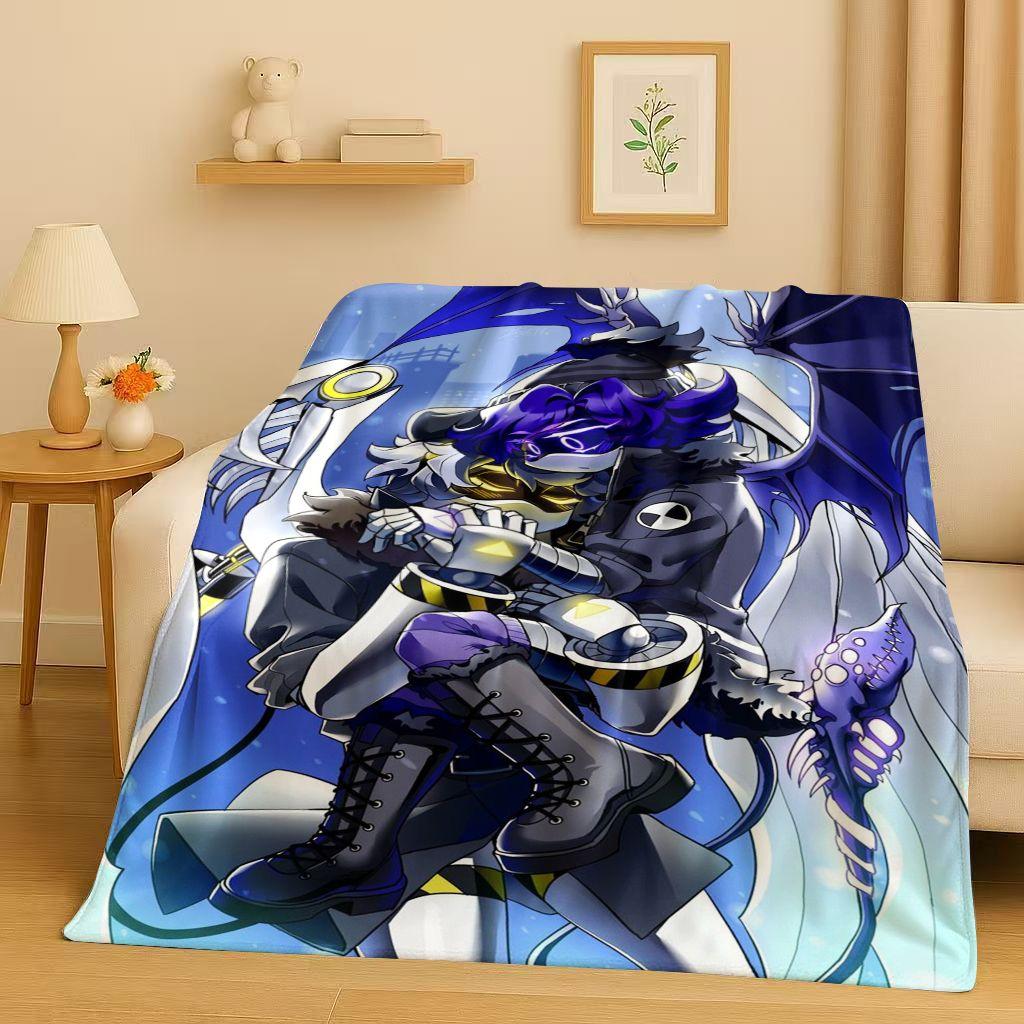 HD Kreslená Vražedná Dron V Uzi J Robot Flanelová Přikrývka, Ultra Měkká Teplá Plyšovádeka pro Domácí Ložnici Postel Pohovku Kryt Piknik Děti
