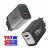 USB A+C 150W Charger Plug EU/US/UK Quick Charge Adapter for Huawei/Xiaomi/Samsung