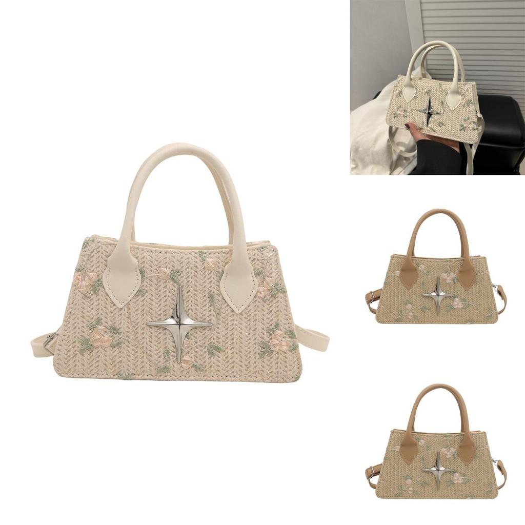 Fashion Womens Woven Pu Small Shoulder Bag With Zipper Closure For Daily Use