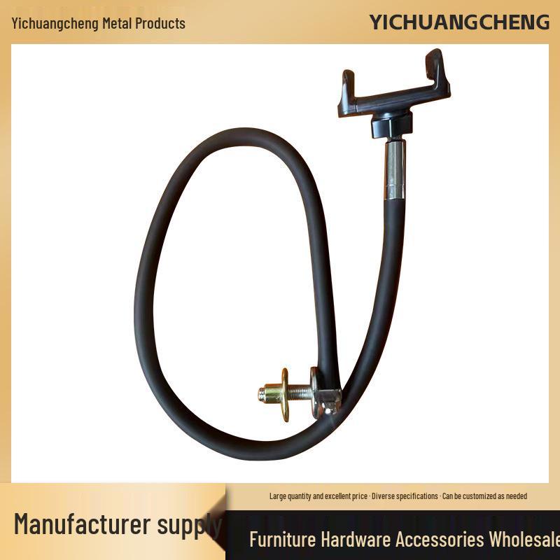 

Universal Flexible Mobile Phone Holder with Clip and Fill Light for Live Broadcasting Black Hose