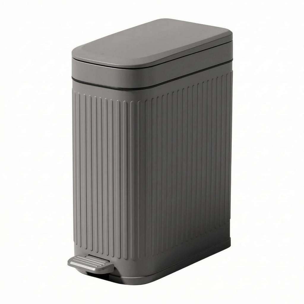 Step Pedal Trash Can Lift-Top Slim Bathroom PP Plastic
