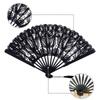 Handmade Bamboo Ribs Embriodery Spanish Hand Lace Fan Bride Wedding Battenburg Lace Fan #W0