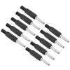 10pcs J.10023 4mm Banana Plug Professional Brass 4mm Male Banana Plug for Security AccessoriesBlack