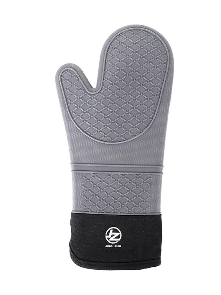 Silicone oven gloves heat insulation anti-scalding gloves high temperature resistant gloves waterproof chef baking thickening