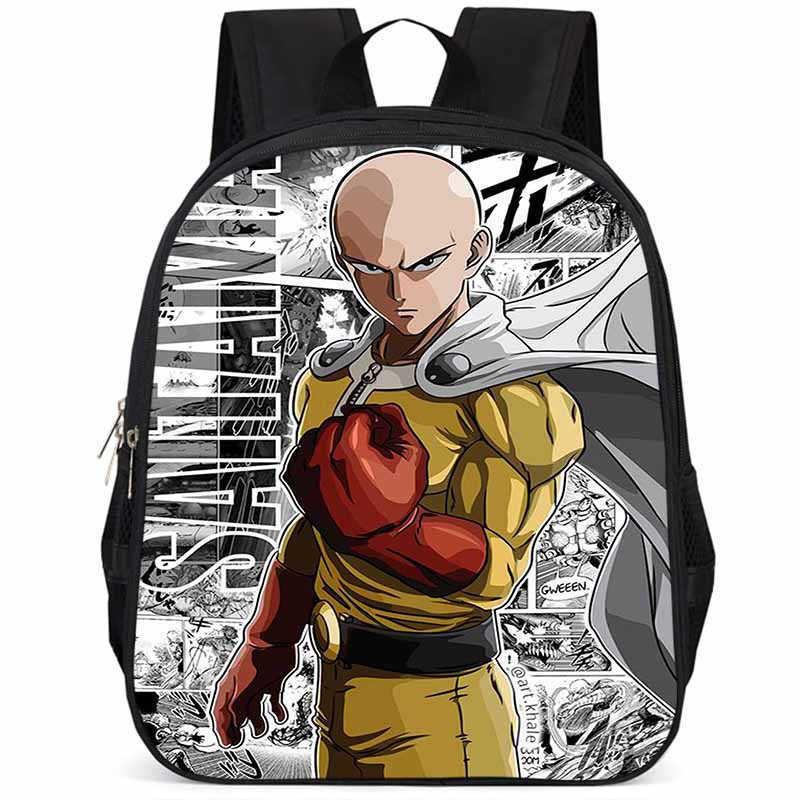 One Punch Man 15-inch Large Capacity Lightweight Oxford School Backpack For Kids