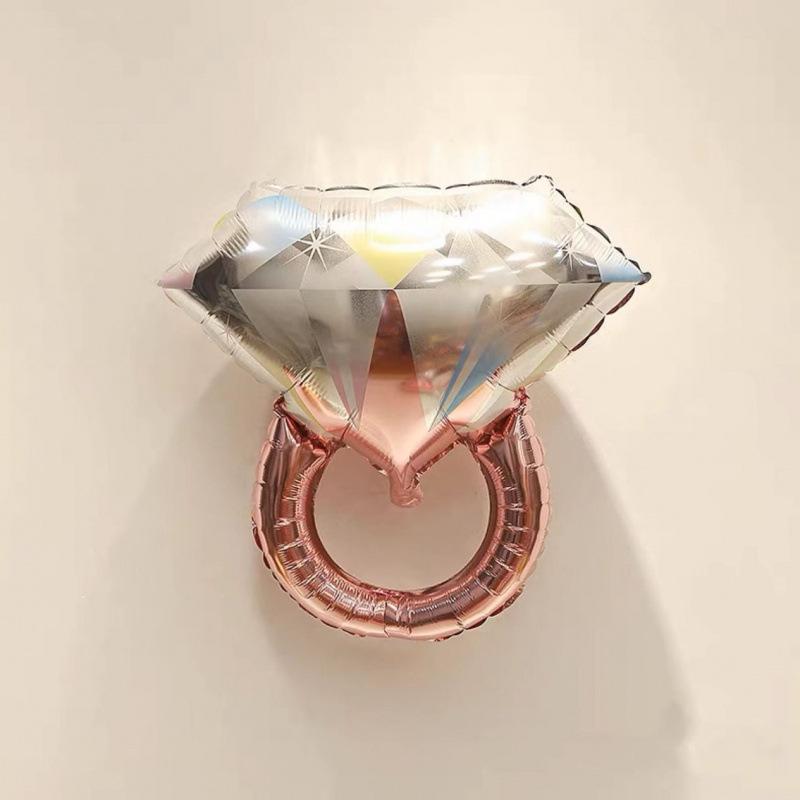 Diamond Ring Balloons - Qixi Festival, Valentine s Day, Proposal & Anniversary Decorations