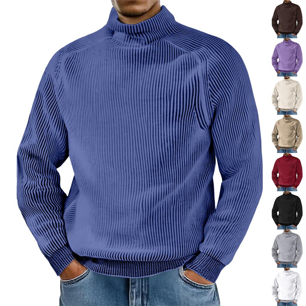 Men's Loose-fitting Casual Round Neck Long-sleeved Knit Top