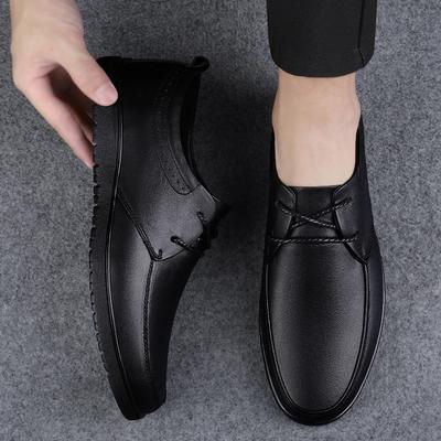 Men's Oxfords Genuine Leather Men Shoes Formal Business Leather Breathable High Quality Male Casual Shoes Lace Up Walking Flats