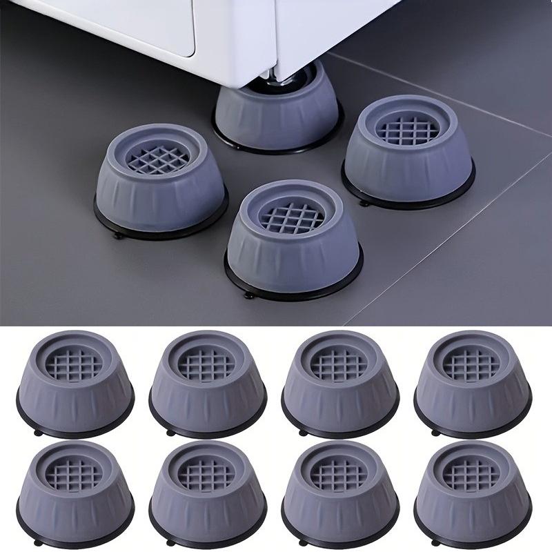 8 Stück Vibrationsdämpfer Füße Gummifüße Rutschfest Leise Anti-Rutsch Erhöhungsmatte für Waschmaschine Stützdämpfer Stand Zubehör