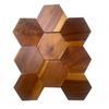 Creative Hexagonal Bevel Three-dimensional Mosaic Wooden Block Background Wall Decoration Bar Café Shop Wall Hanging Decoration