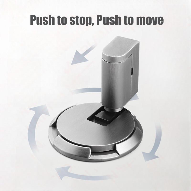 Adjustable Windproof Zinc Alloy Door Stopper Non-punch Magnetic Door Holder Heavy Duty Mechanical Door Stop