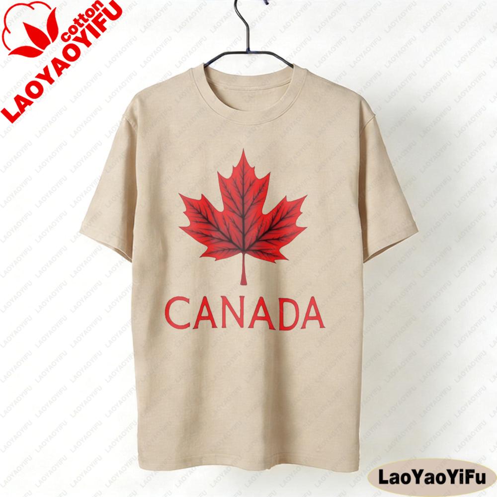 Canada Maple Leaf Print TShirt Canada Pride Shirt Daily Life Casual Unisex Unisex Unisex Cotton Tshirt Canadians Gift Short Sleeve