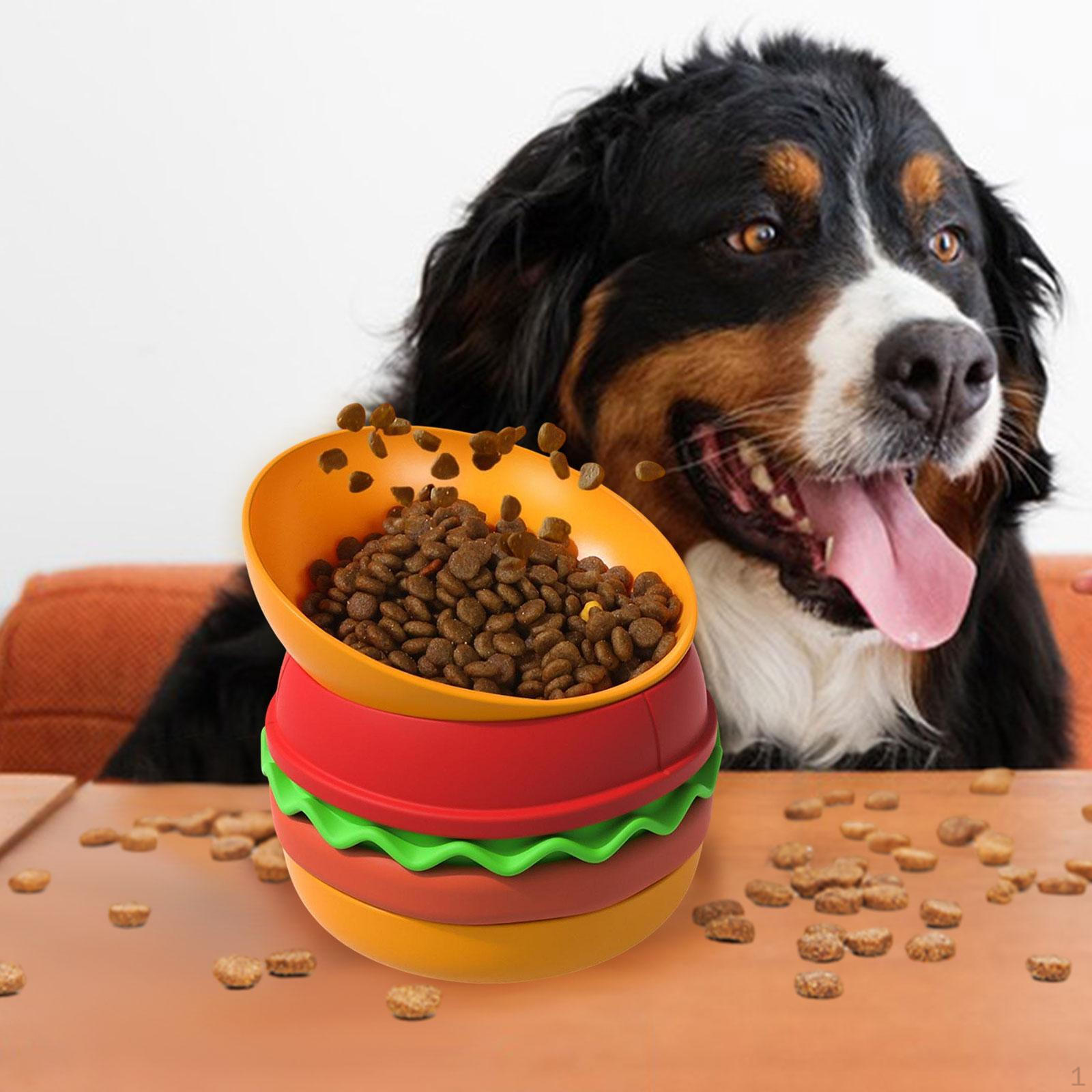 

Миска для медленного кормления собак Hamburger Slow, набор для домашних животных 5 в 1, легко моется, креативный дизайн для кошек, маленькая оранжевый