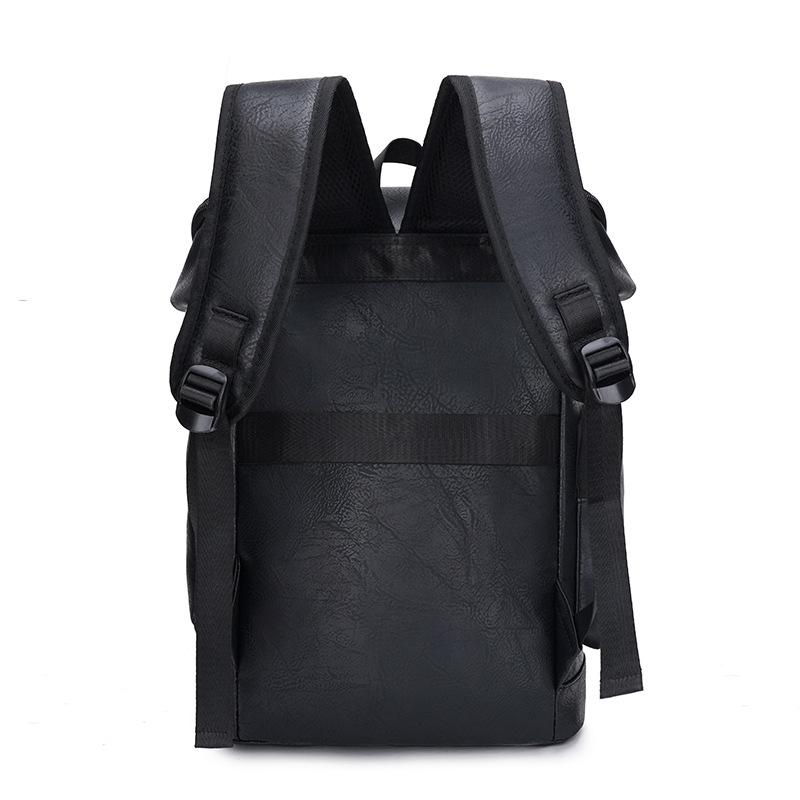 Schoolbag Backpack Men's Quality Pu Large Capacity Business Commuter Travel Backpack College Student School Bag