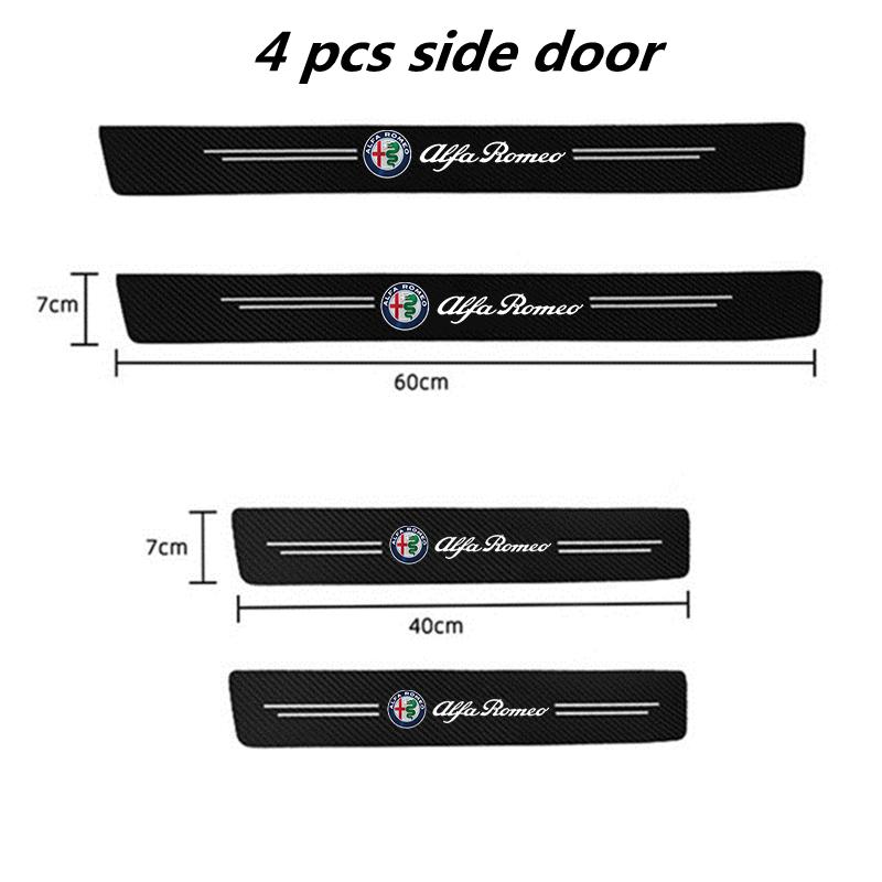 Car Sill pedal Rear Bumper Protection Stickers For Alfa Romeo STELVIO Giulia 159 Giulietta 147 Mito 156 MTO Sportiva Accessories