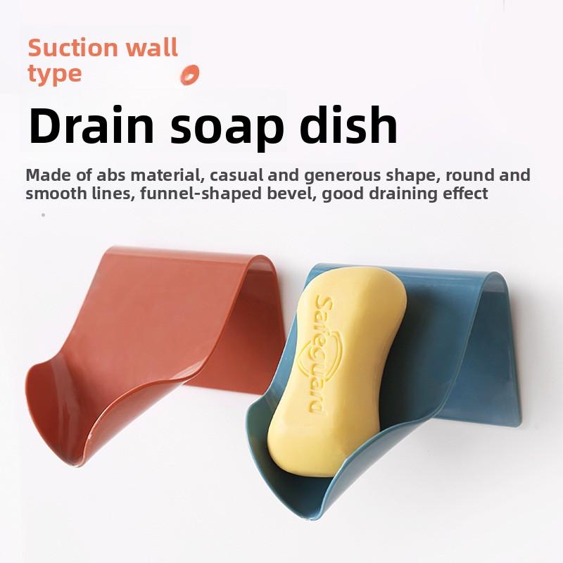 Non-drilling Wall-mounted Bathroom Soap Rack, Wall-mounted Bathroom Soap Box, Household Kitchen Non-drilling Storage Rack