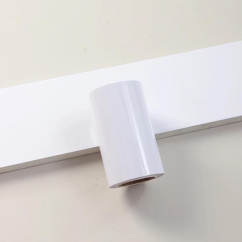 

1PC 5m/196.85inch White waistline sticker, glossy pearl, self-adhesive baseboard, wall sticker, window sill, door frame 10cm белый
