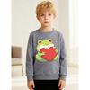 European Sizes Kids' Fashion Sweatshirt, Round Neck Pullover with Cartoon Print, Suitable for Daily Casual Wear and Outdoor Activities