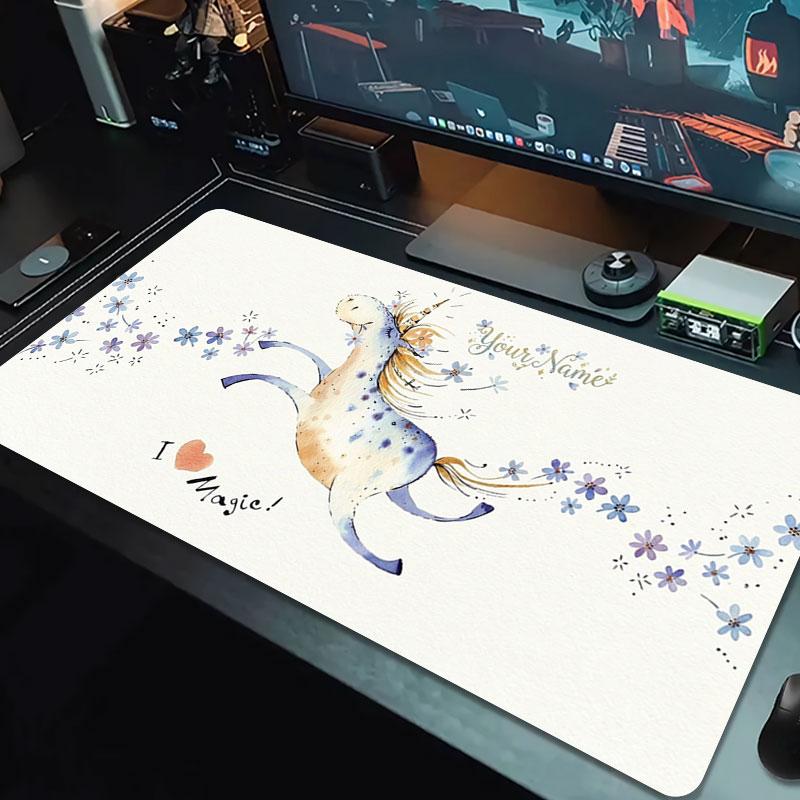 Pippi Longstocking Custom Name Large Size Mouse Pad Large Gaming Table Cushion Non-slip Laptop Tablet Big Mousepad XXL Mat Mini PC Playmat With Lock E