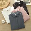 Japanese Style Long Sleeve Brushed Cotton Women's Shirt