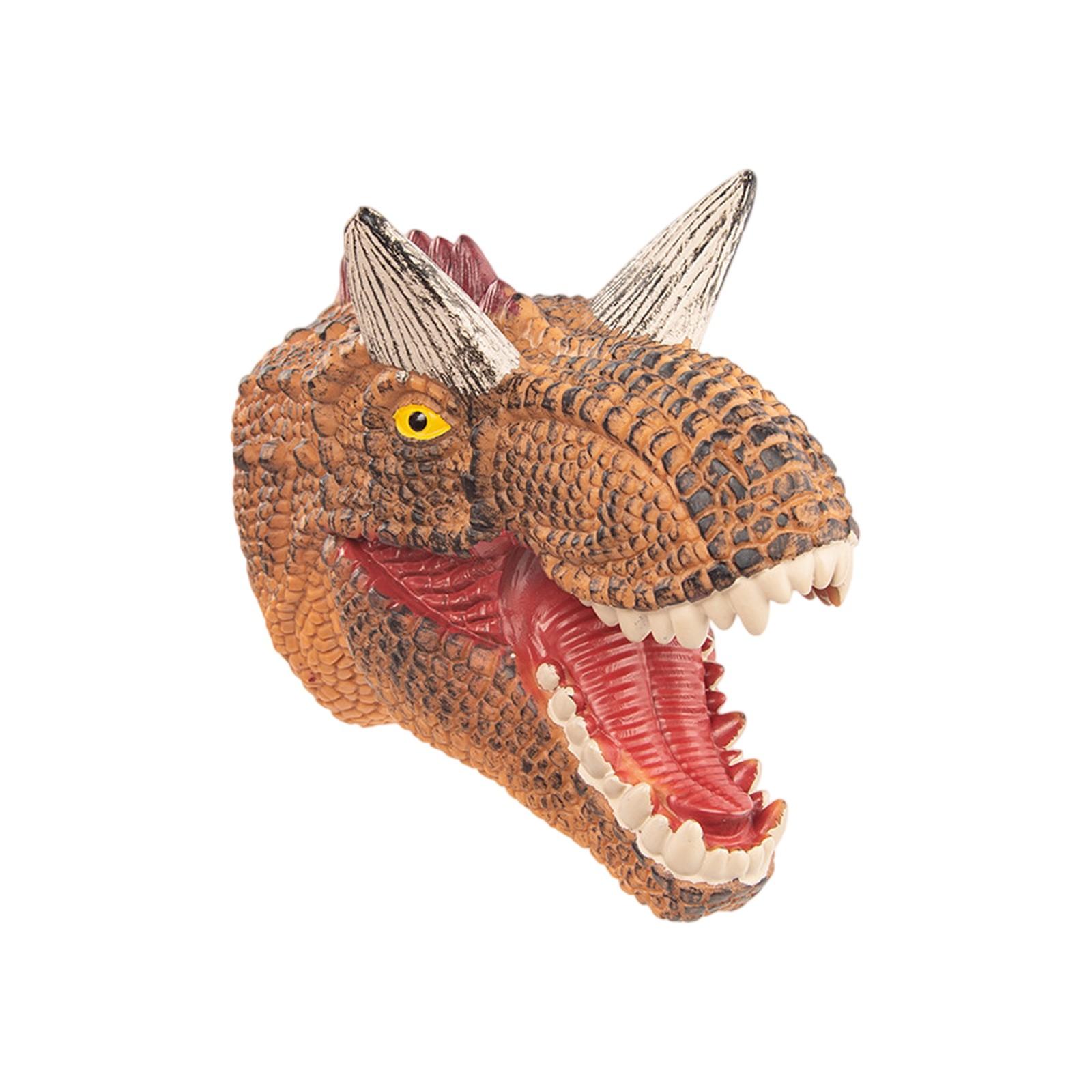 

Soft Rubber Dinosaur Puppet Set Dilophosaurus Children s Hand Puppet Glove One Size