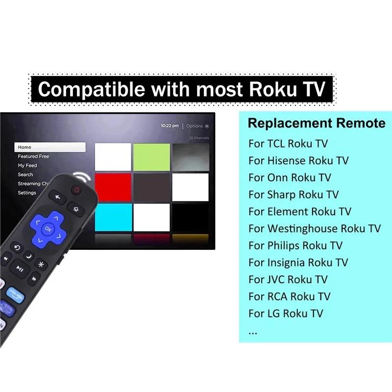 Replacement Function Remote Controller for Roku TV for Hisense Roku/TCL Roku/Onn Roku/Philips Roku TVs Youtube Remote Controller