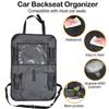 Car Seat Back Organizer with iPad Holder - Multi-Pocket Storage Bag
