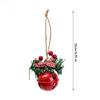Christmas Metal Bell Ornaments Bowknot Red Berry Pine Needle Hanging Bells Xmas Tree Pendants for Holiday Party Decor Supplies