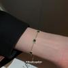 Real Gold Electroplated Square Emerald Diamond Bracelet Exquisite Light Luxury Bracelet Niche Temperament High-end Jewelry