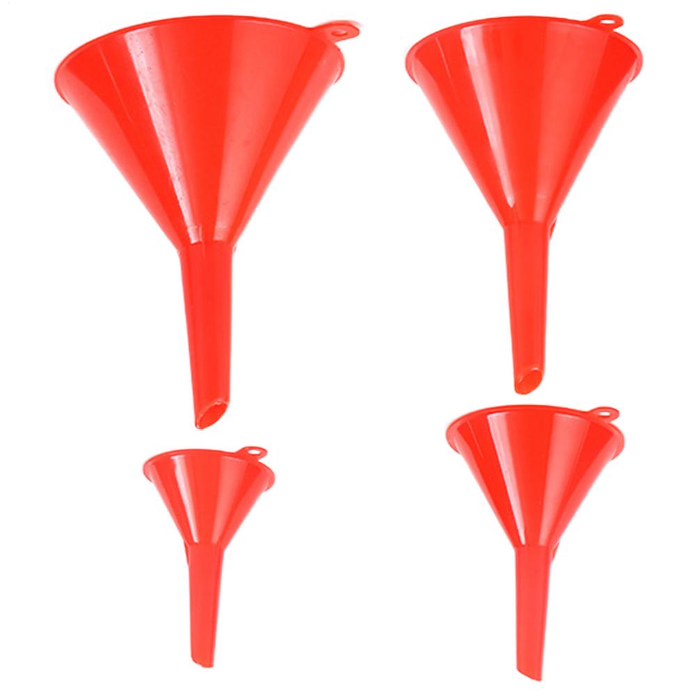 Kitchen Funnel Set 4Pcs Kitchen Function Plastic Funnel Portable Household Refueling Funnel Oil Change Funnel for Automotive