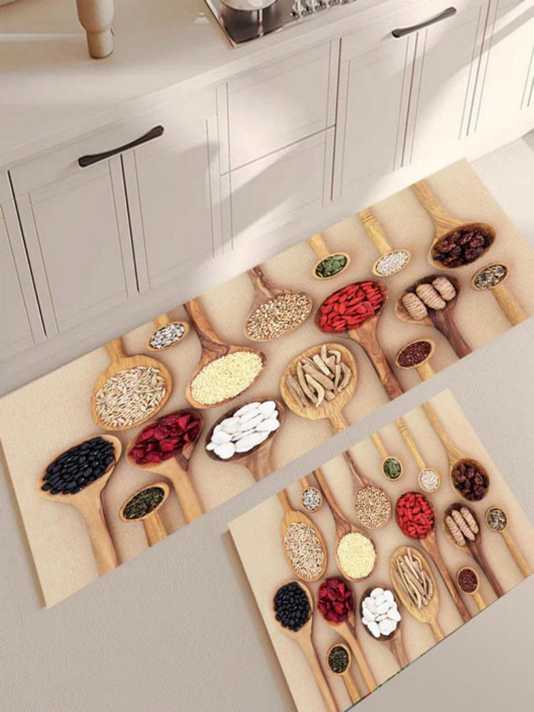 

Коврик для кухни, нескользящий, водонепроницаемый, для ног, устойчивый к грязи, масляный, для слива 40x60+40x120cm темные хаки