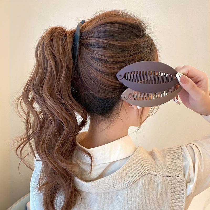 Matte Fischform Haarspangen Pferdeschwanzhalter Haarschmuck Twist Bananen-Haarspangen Haarnadeln Haaraccessoires für Frauen Klemme