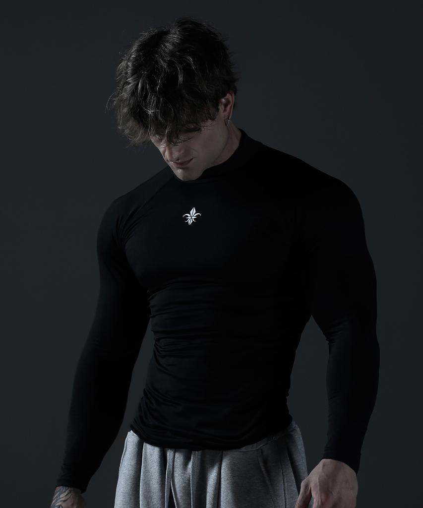 CARMID Compression Mock Neck Long Sleeve [Black]